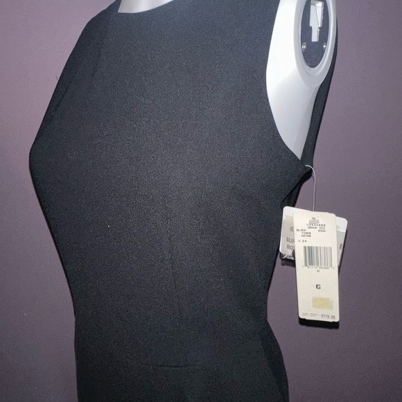 NWT Jones New York Vintage Black Sleeveless Dress W/ Buttons Down Back, SZ 6 (H) - Picture 5 of 10